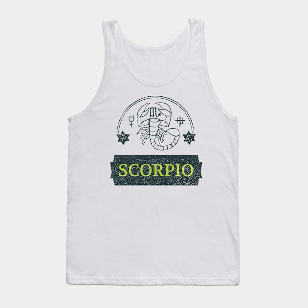 Scorpio Zodiac Sign Tank Top by Creativity Apparel